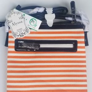 Alyssa vegan lead free crossbody purse, hand bag